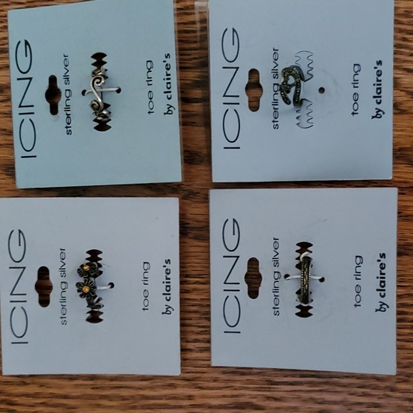 New with Tags - Lot of 4 Sterling Silver Toe Rings by Icing Claires - Picture 1 of 6